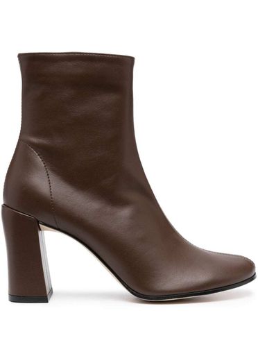 Pointed Ankle Boots With Chunky Heel In Leather Woman - BY FAR - Modalova