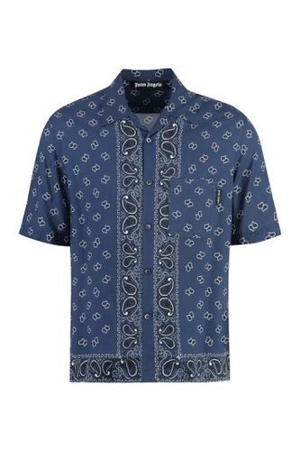 Printed Short Sleeved Shirt - Palm Angels - Modalova