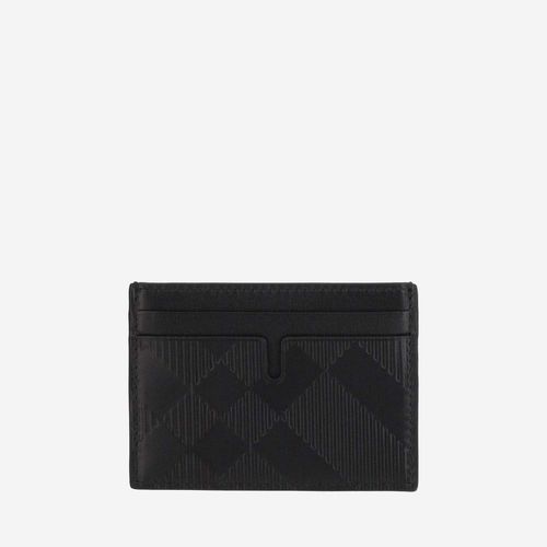 Calfskin Leather Card Holder - Burberry - Modalova