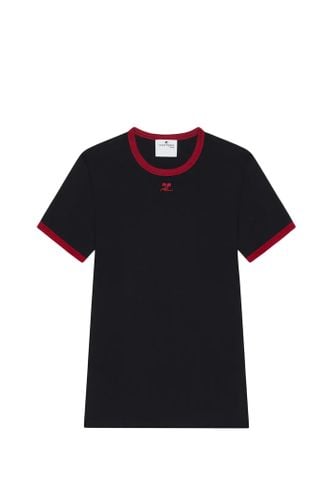 Signature Contrast Logo Embroidered T-shirt - Courrèges - Modalova