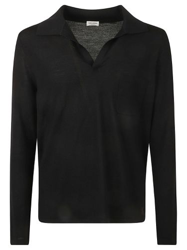 Saint Laurent Wool Polo Shirt - Saint Laurent - Modalova