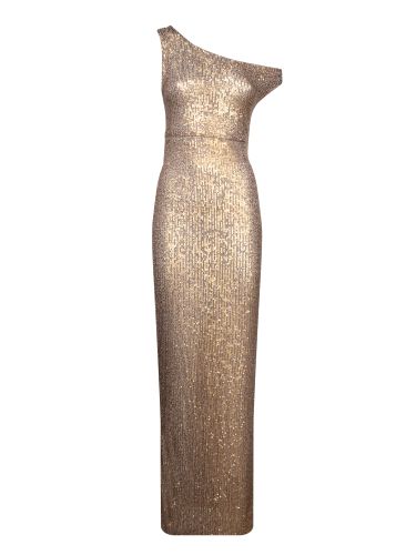 Long Drop Sequin Gold Dress - Norma Kamali - Modalova