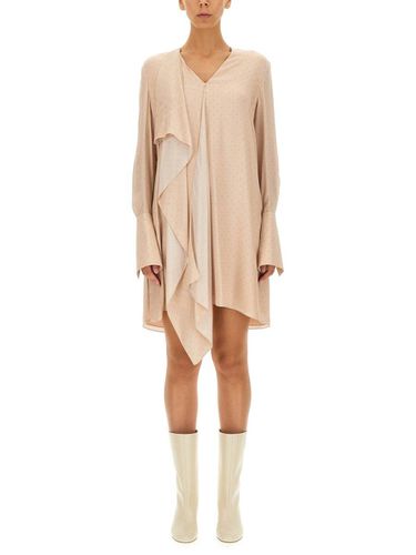 Fendi Vneck Draped Asymmetric Dress - Fendi - Modalova