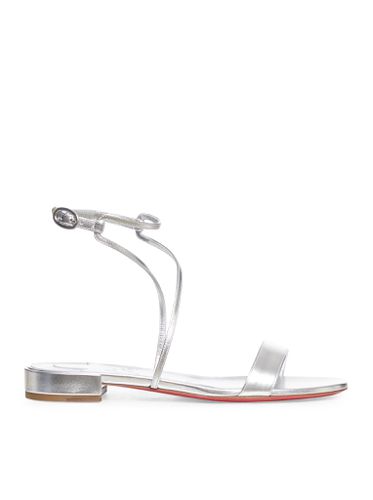 Miss Choca Flat Nappa Laminata/lin Silver/lin Silver - Christian Louboutin - Modalova