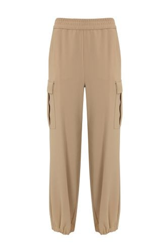 Flowing Crepe Cargo Trousers - TwinSet - Modalova