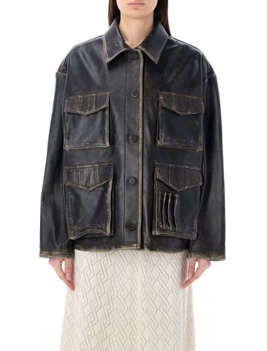 Leonor Pocket Leather Jacket - Golden Goose - Modalova