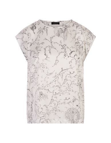 Whit Printed Silk Satin Top - Fabiana Filippi - Modalova