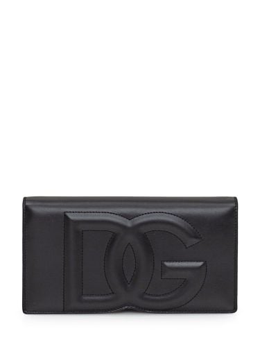 Leather Phone Bag With Logo - Dolce & Gabbana - Modalova