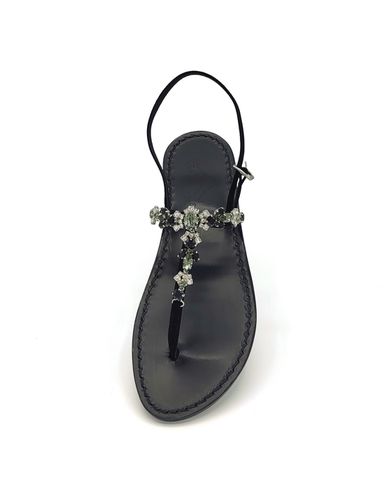 Napoli Black Jewel Sandals - Dea Sandals - Modalova