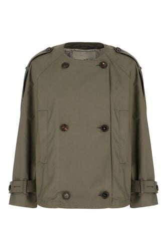 Dark Green Cotton Blend Trench Coat - Max Mara The Cube - Modalova