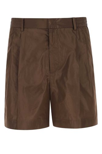 Brown Silk Bermuda Shorts - Valentino Garavani - Modalova