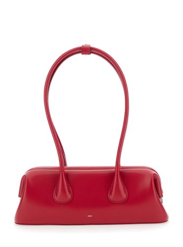 Boat Wide Mini Shoulder Bag With Round Handles And Logo Lettering On The Front In Leather Woman - OSOI - Modalova