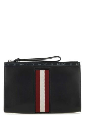 Bally Black Leather Clutch - Bally - Modalova