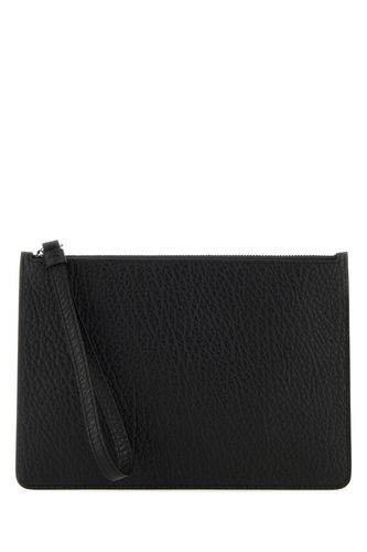 Black Leather Clutch - Maison Margiela - Modalova