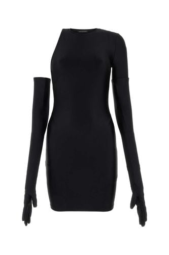 Black Stretch Nylon Mini Dress - Balenciaga - Modalova