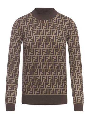 Fendi Brown Ff Cotton Sweater - Fendi - Modalova