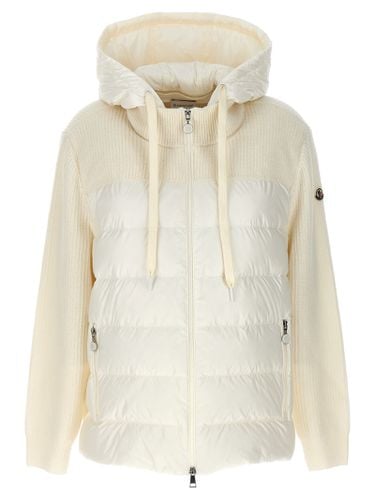 Tricot Cardigan With Zip And Hood - Moncler - Modalova