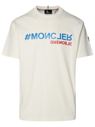 Ivory Cotton T-shirt - Moncler Grenoble - Modalova