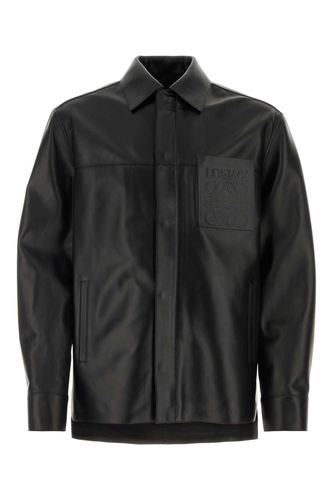 Loewe Black Leather Jacket - Loewe - Modalova