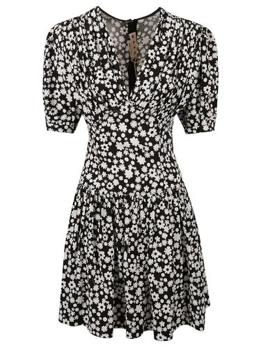 Floral Print V-neck Short Dress - Marni - Modalova