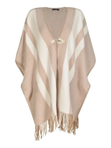 Fay Two-tone Poncho With Hook - Fay - Modalova