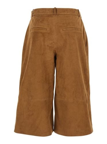 Jina Beige Pants With Belt Loops And Wide Leg In Suede Woman - ARMA - Modalova