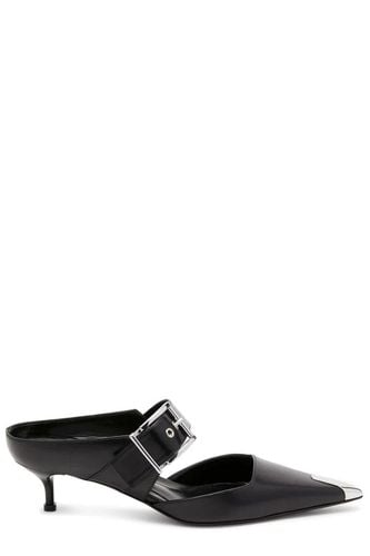 Punk Buckle Pointed Toe Mules - Alexander McQueen - Modalova