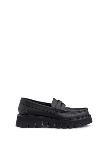 Pedro Garcia Black Leather Moccasin - Pedro Garcia - Modalova