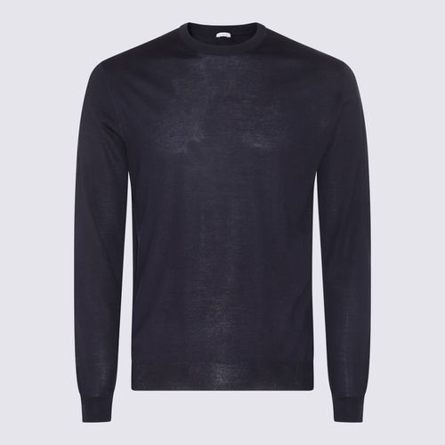 Malo Blue Wool Knitwear - Malo - Modalova