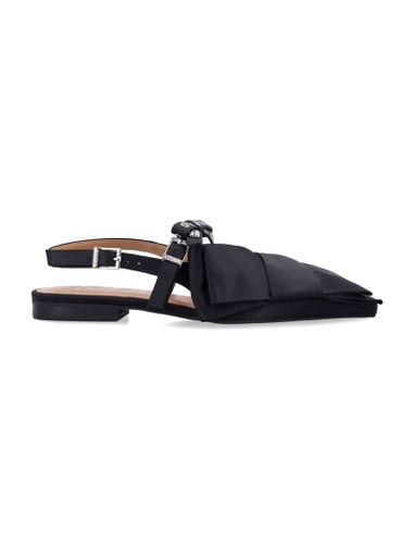 Ganni Big Bow Slingback Ballerinas - Ganni - Modalova