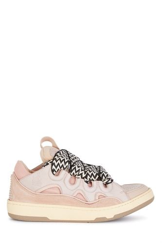 Multicolor Leather And Fabric Curb Sneakers - Lanvin - Modalova