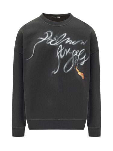 Logo Printed Crewneck Sweatshirt - Palm Angels - Modalova