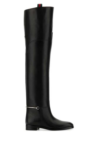 Leather Over-the-knee Boots - Gucci - Modalova