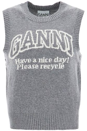 Ganni Grey Wool Knitwear - Ganni - Modalova