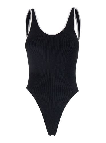 Faye Swimsuit With Contrasting Edges In Ribbed Fabric Woman - Hunza G - Modalova