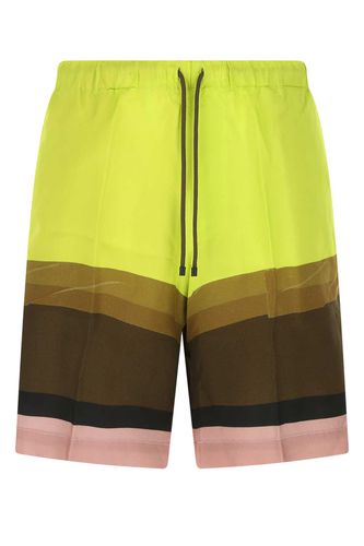 Printed Viscose Bermuda Shorts - Dries Van Noten - Modalova
