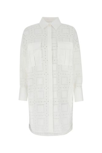 Broderie Anglaise Shirt Dress - MSGM - Modalova