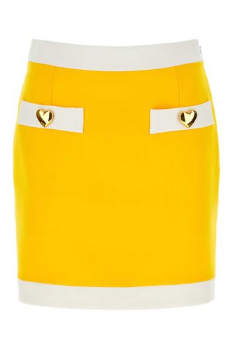 Yellow Stretch Jersey Mini Skirt - Moschino - Modalova