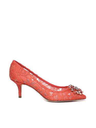 Taormina Lace Pumps With Crystals - Dolce & Gabbana - Modalova