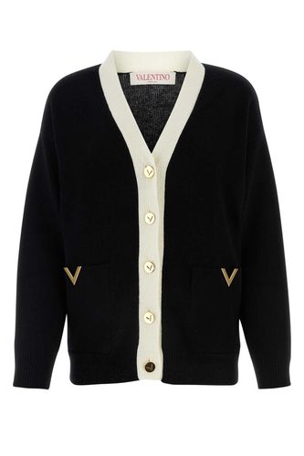 Black Wool Cardigan - Valentino Garavani - Modalova