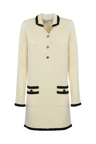 Wool Blend Dress With Jewel Buttons - Blugirl - Modalova