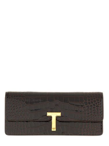 Logo Plaque Evening Clutch Bag - Tom Ford - Modalova