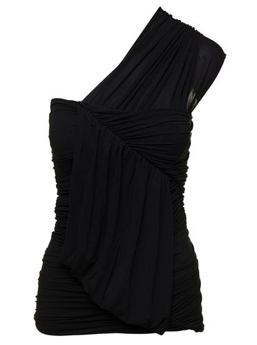 One-shoulder Draped Top In Stretch Cupro Woman - Rick Owens - Modalova