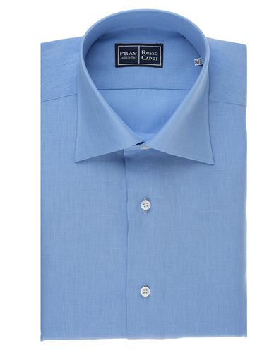 Regular Fit Shirt In Azure Linen - Fray - Modalova