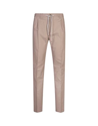 Slim Fit Drawstring Trousers In Sand Cashmere Blend - PT Torino - Modalova