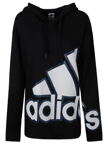 Adidas Logo Embellished Hoodie - Adidas - Modalova