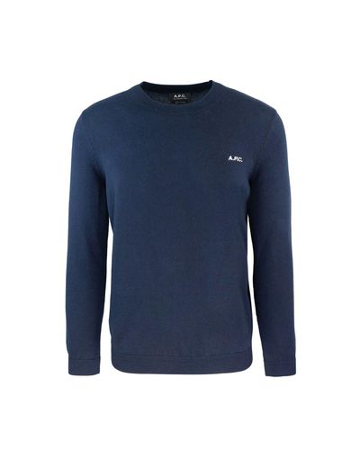 A. P.C. Logo Embroidered Crewneck Jumper - A.P.C. - Modalova