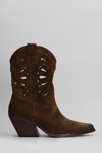 Texan Ankle Boots In Leather Color Suede - Elena Iachi - Modalova