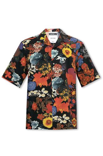 Floral-printed Short-sleeved Shirt - Moschino - Modalova