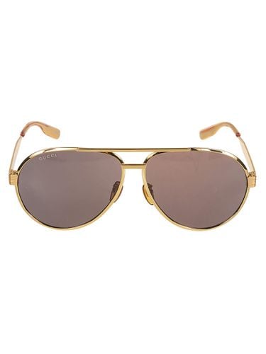 Logo Detail Aviator Sunglasses - Gucci - Modalova